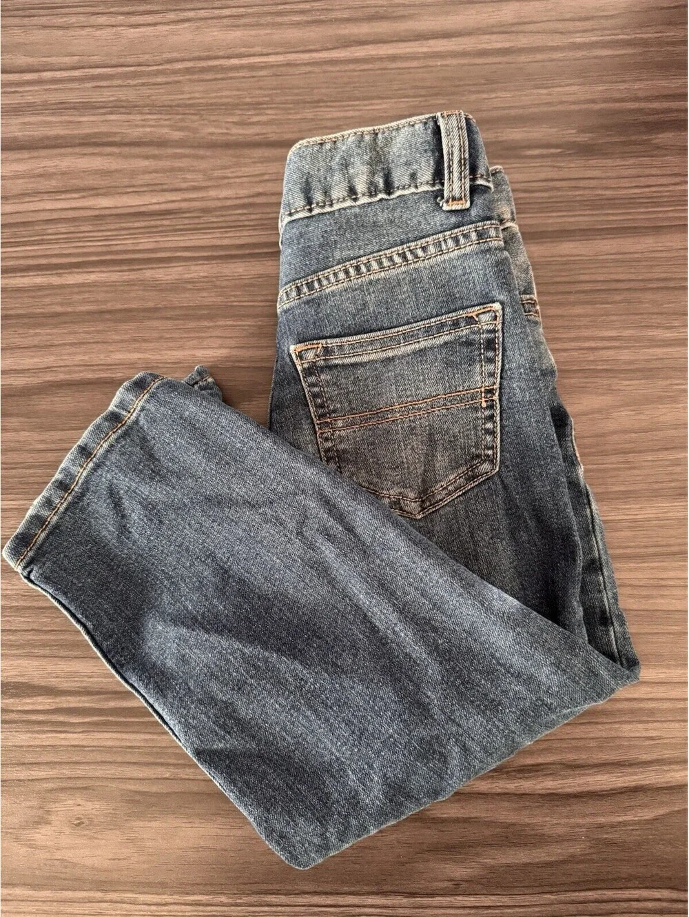 OshKosh B'gosh Girls Straight Blue Denim Jeans 4R/4A Cotton Pockets